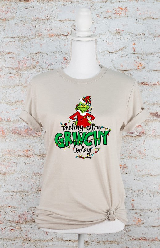 Feeling Extra Grinchy Today Holiday Graphic Tee