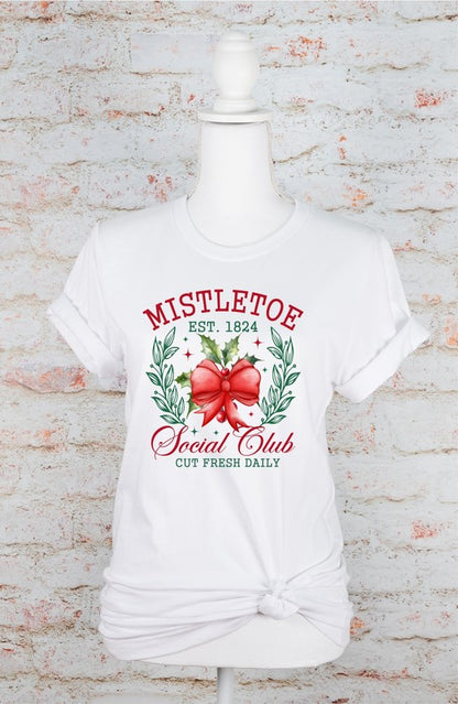 Mistletoe Social Club Holiday Graphic Tee