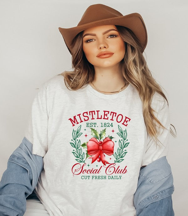 Mistletoe Social Club Holiday Graphic Tee