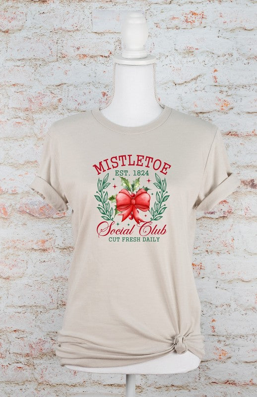 Mistletoe Social Club Holiday Graphic Tee