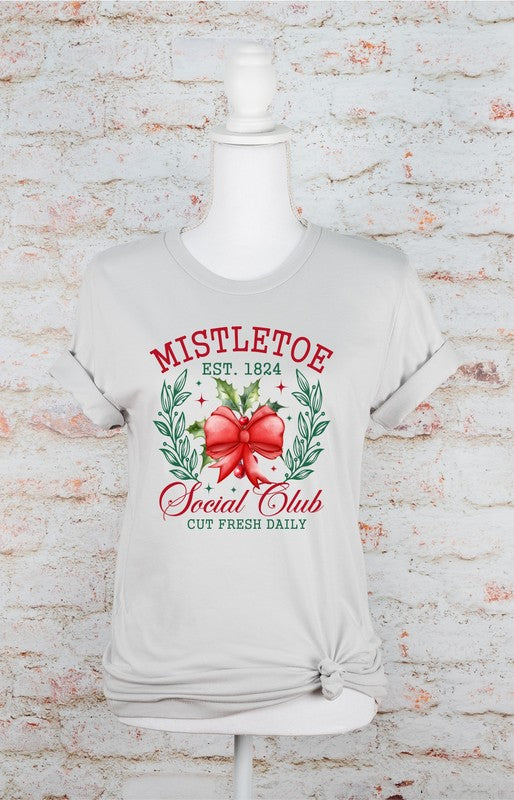 Mistletoe Social Club Holiday Graphic Tee