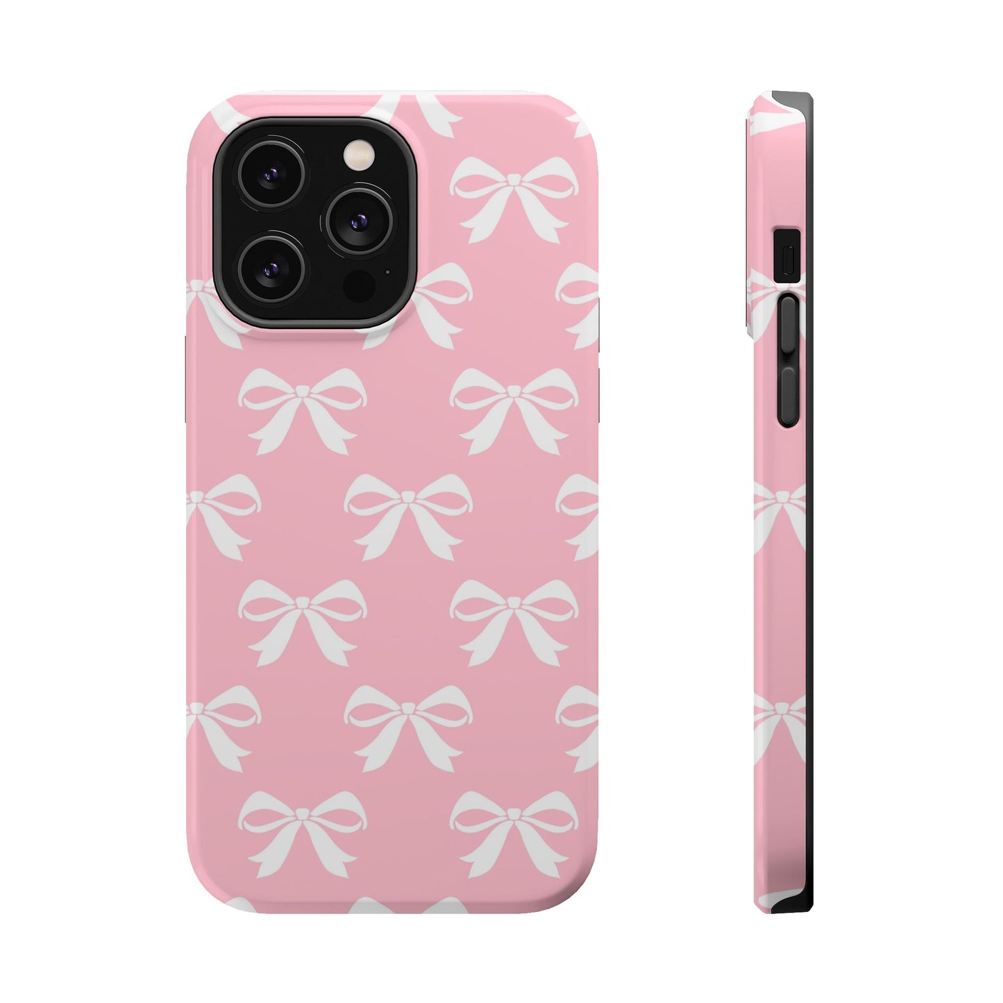 Magnetic Tough Cases Girlie Bow Pink Solid