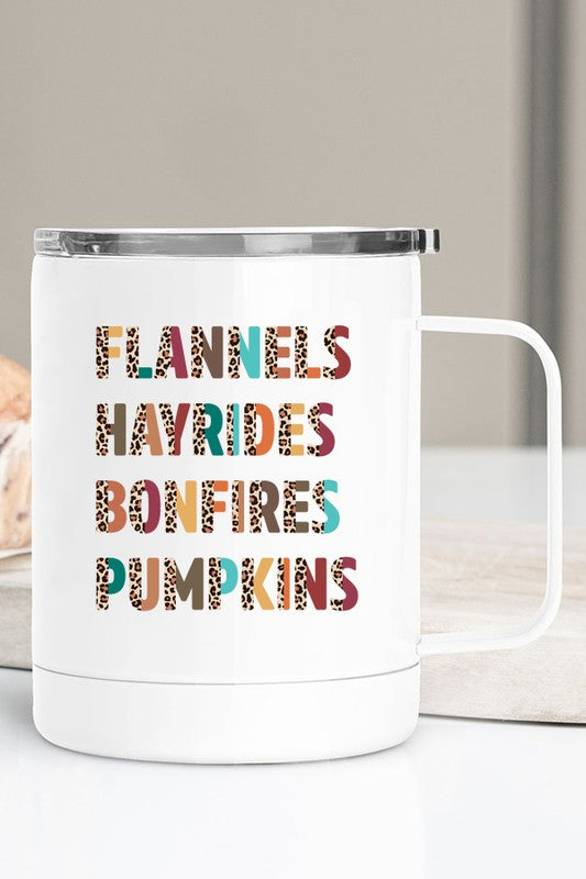 Flannels Hayrides Bonfires Coffee Travel Cup