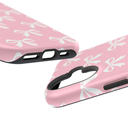 Magnetic Tough Cases Girlie Bow Pink Solid