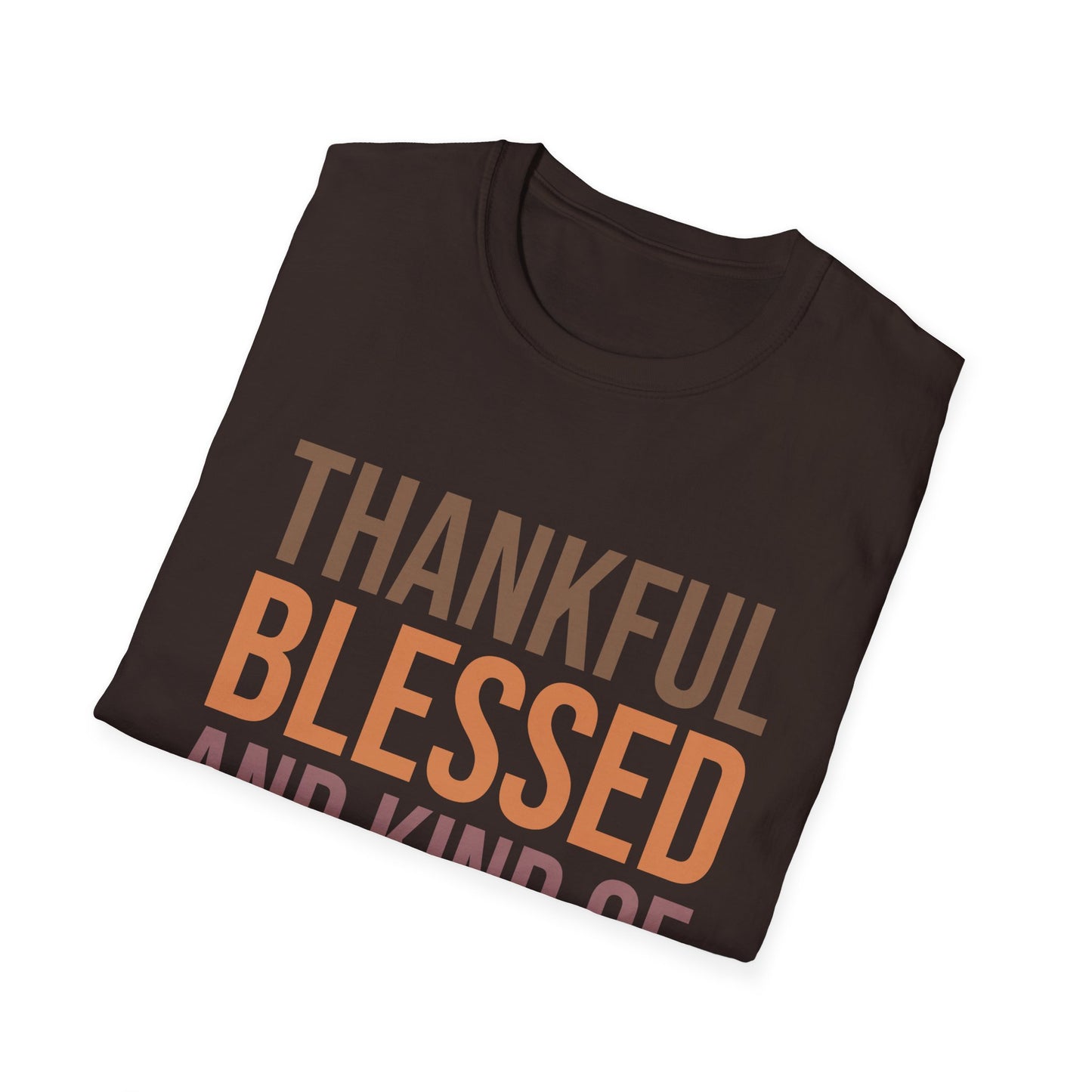Thankful Blessed Mess Unisex Softstyle T-Shirt