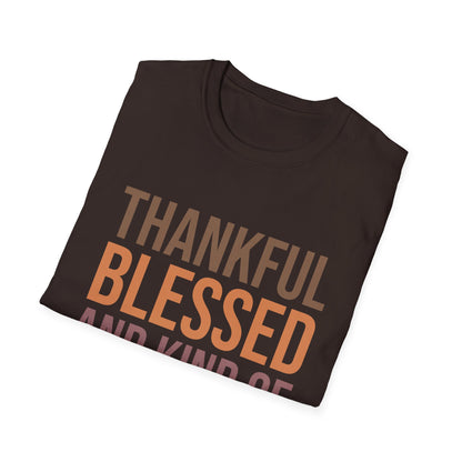 Thankful Blessed Mess Unisex Softstyle T-Shirt
