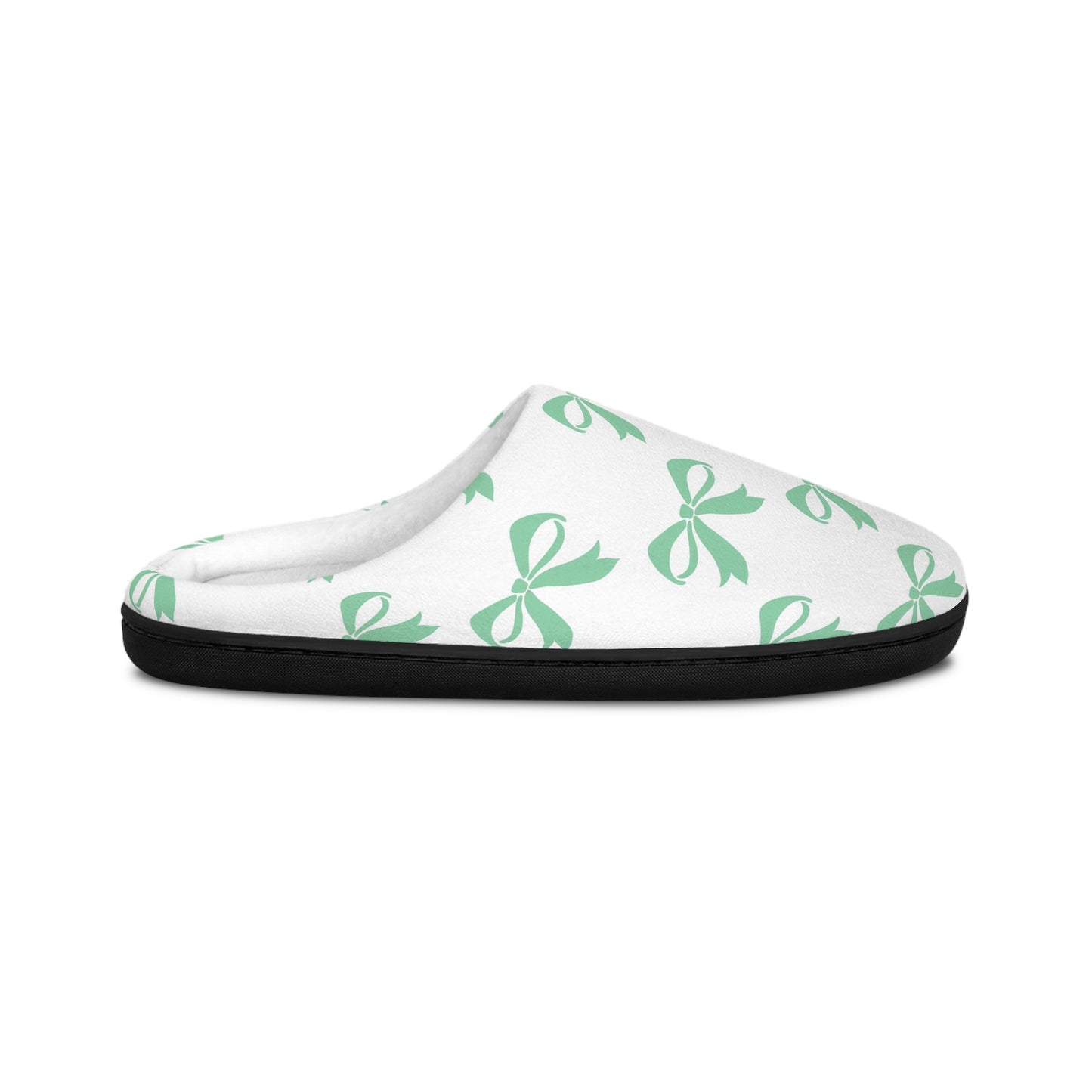 Women's Indoor Slippers Girlie Bow Green