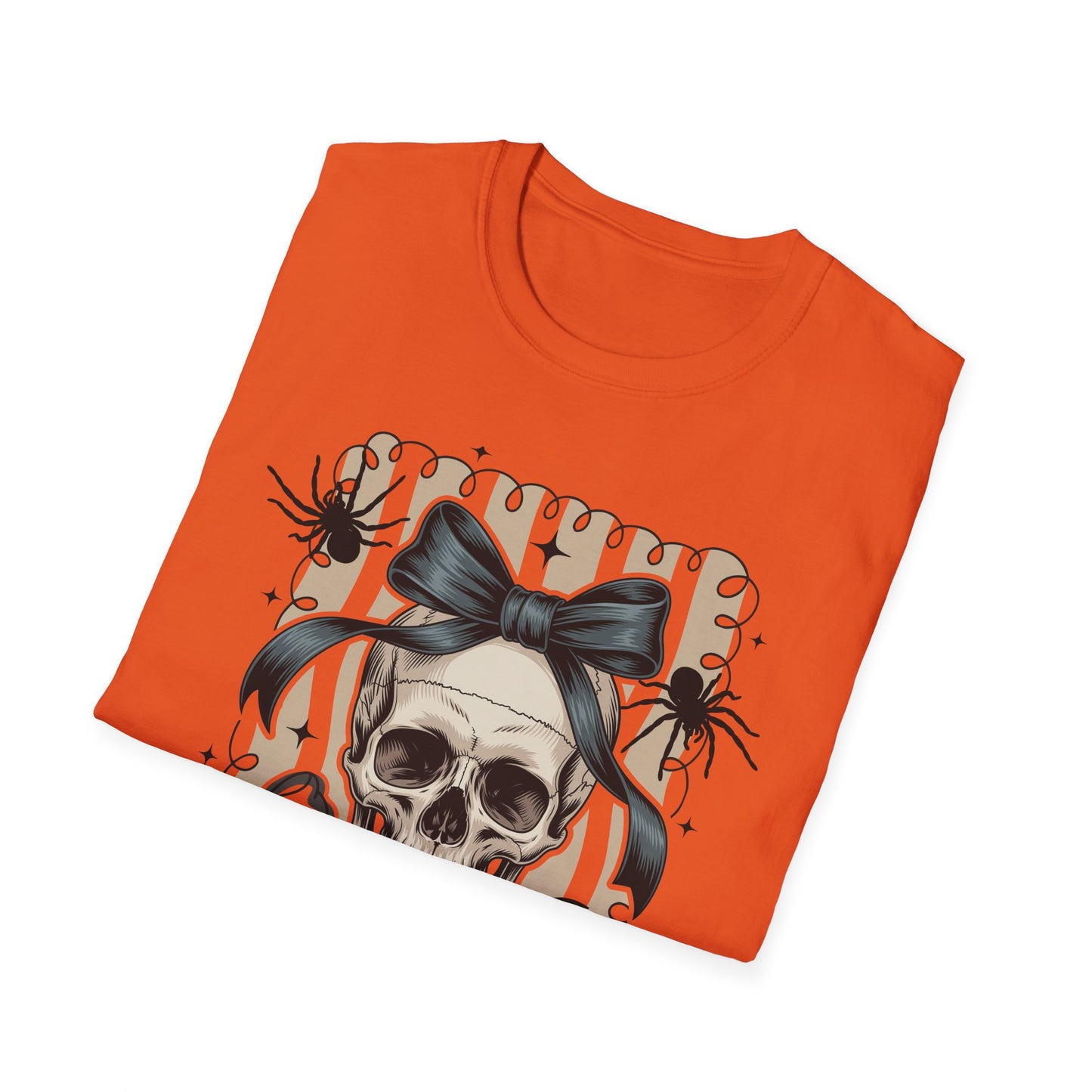 Skull Coquette Bow Unisex Softstyle T-Shirt