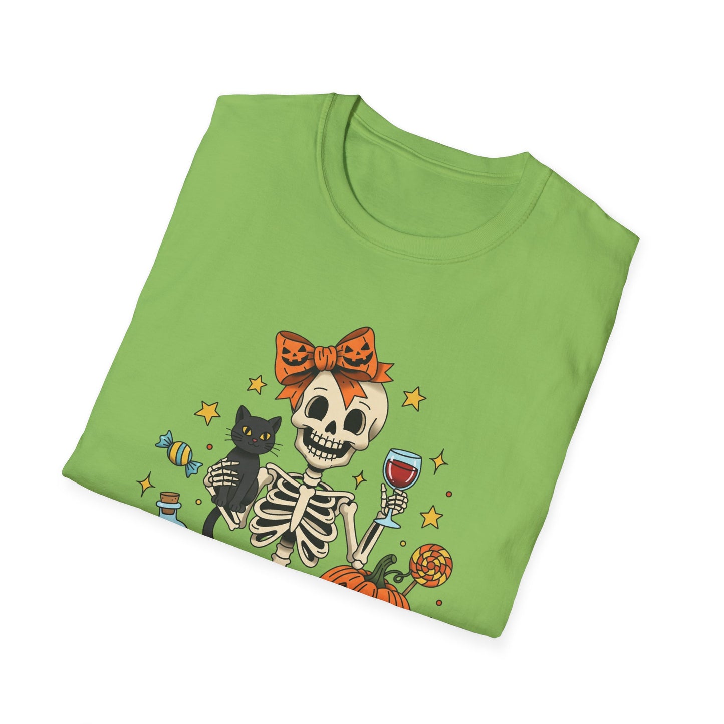 Coquette Bow Skeleton Unisex Softstyle T-Shirt