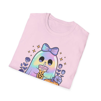 Iridescent Ghost with Coffee Unisex Softstyle T-Shirt