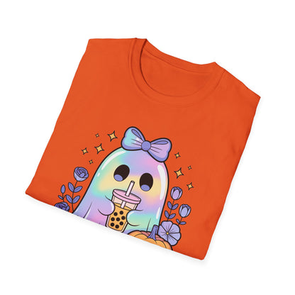 Iridescent Ghost with Coffee Unisex Softstyle T-Shirt