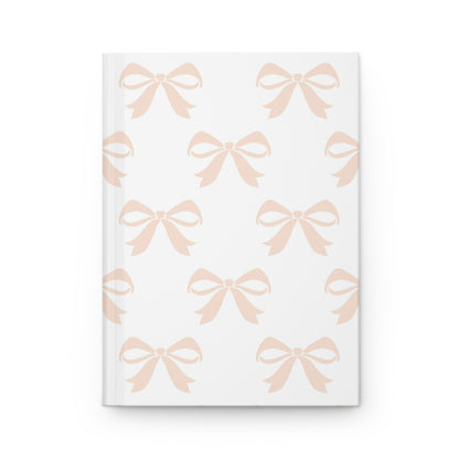 Hardcover Journal Matte Girlie Bow Light Pink