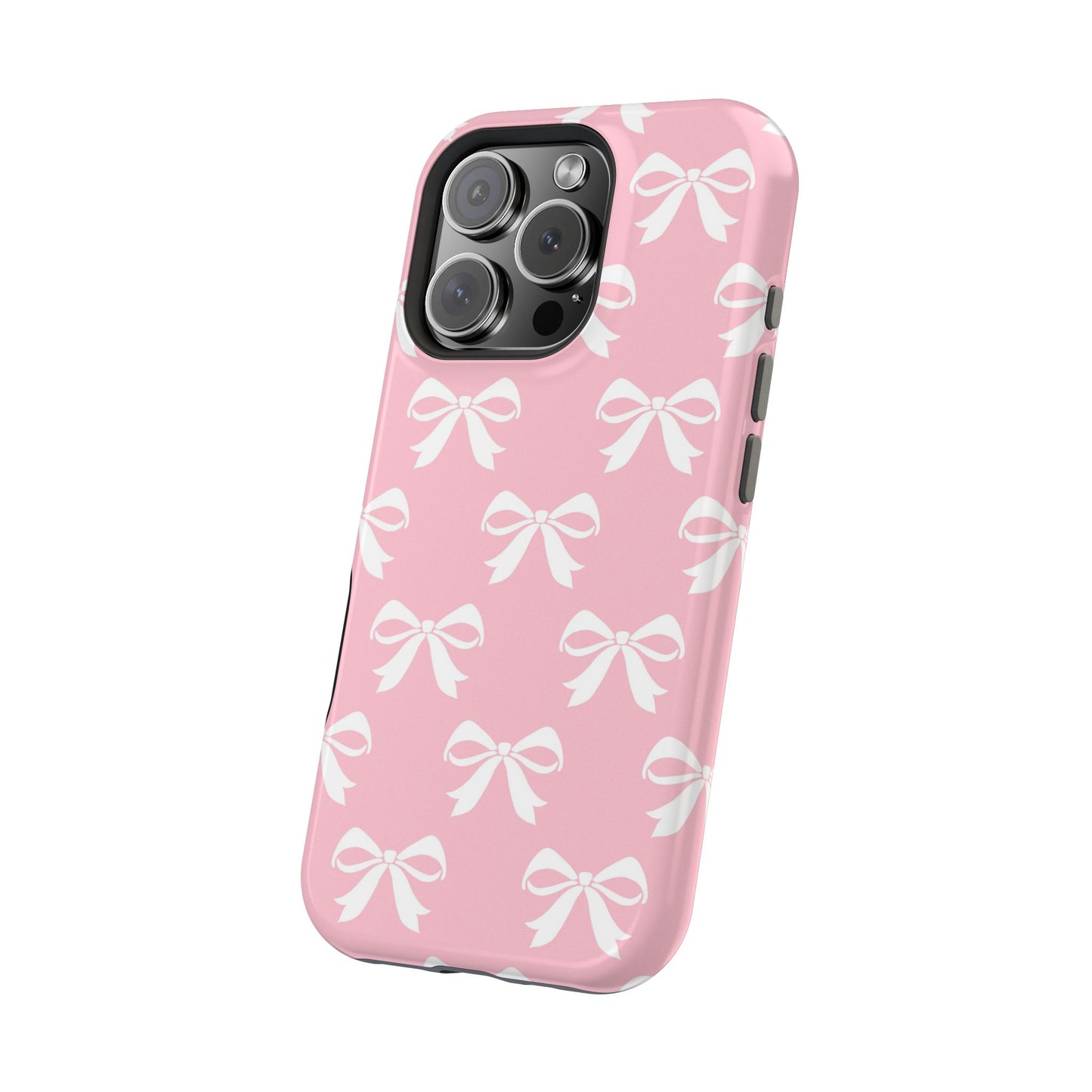 Magnetic Tough Cases Girlie Bow Pink Solid