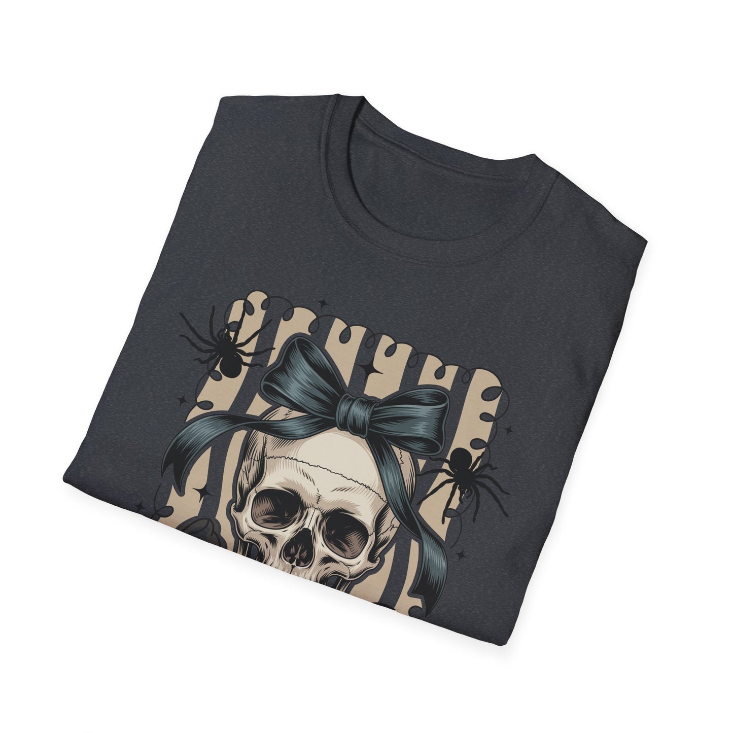 Skull Coquette Bow Unisex Softstyle T-Shirt