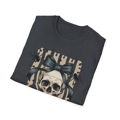 Skull Coquette Bow Unisex Softstyle T-Shirt