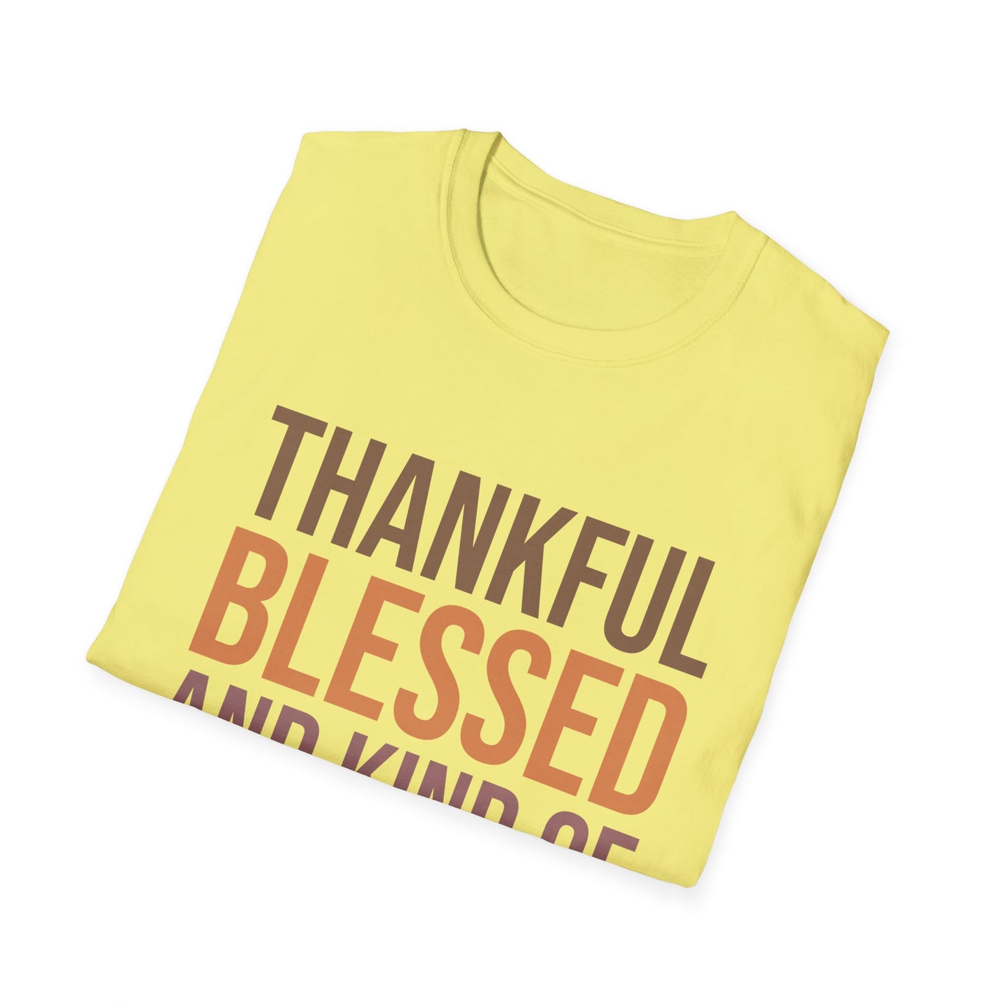 Thankful Blessed Mess Unisex Softstyle T-Shirt