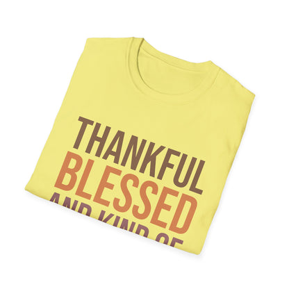 Thankful Blessed Mess Unisex Softstyle T-Shirt