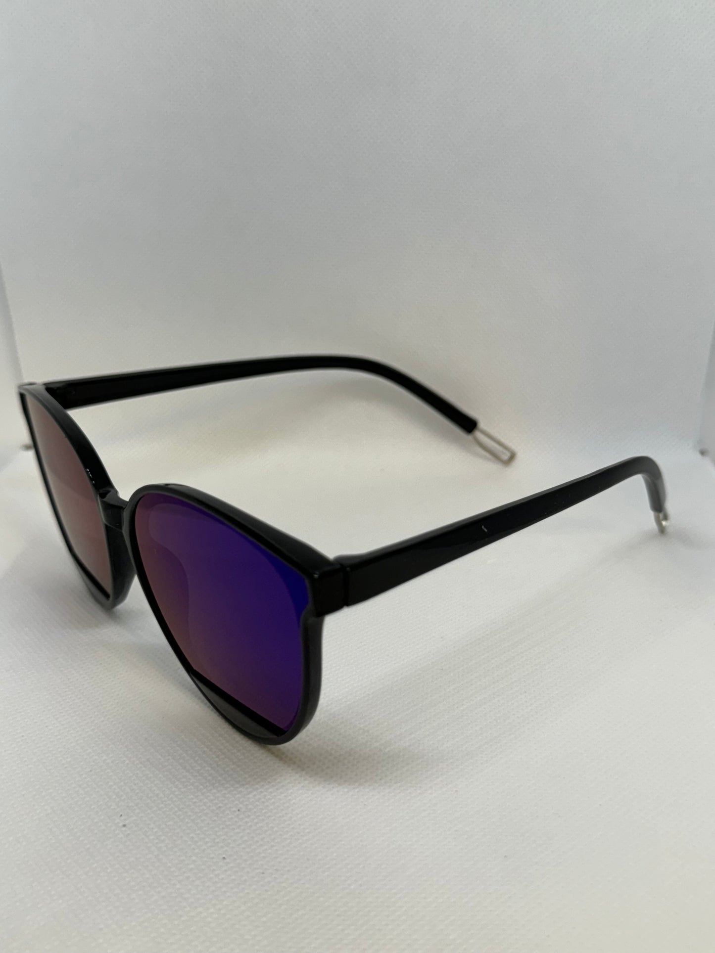 Blue Cat Eye Mirror Sunglasses