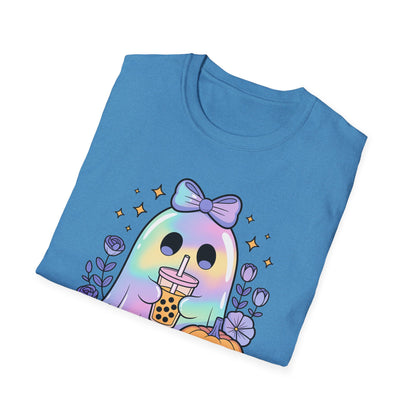 Iridescent Ghost with Coffee Unisex Softstyle T-Shirt