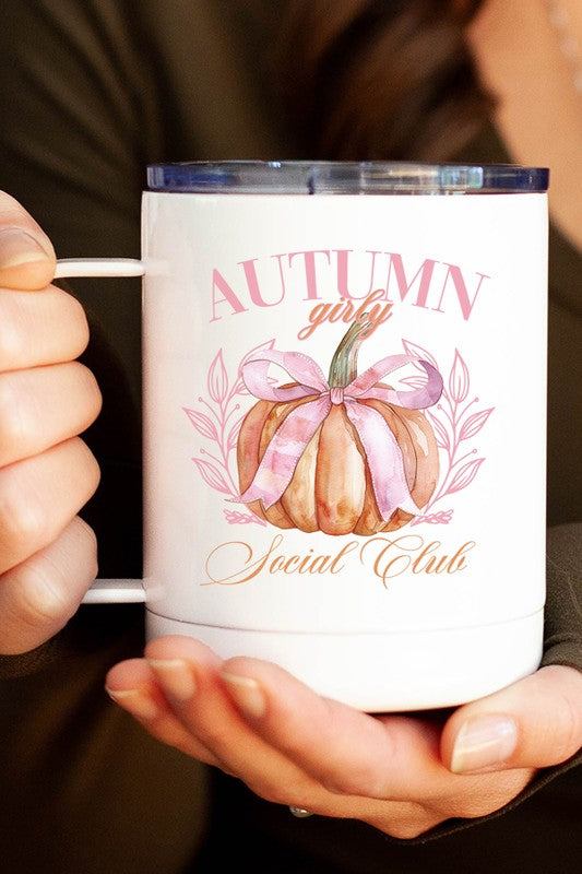 Fall Autumn Social Club Coffee Travel Cup