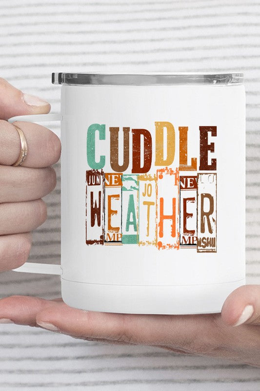 Fall Cuddle Weather Plates Coffee Travel Cup