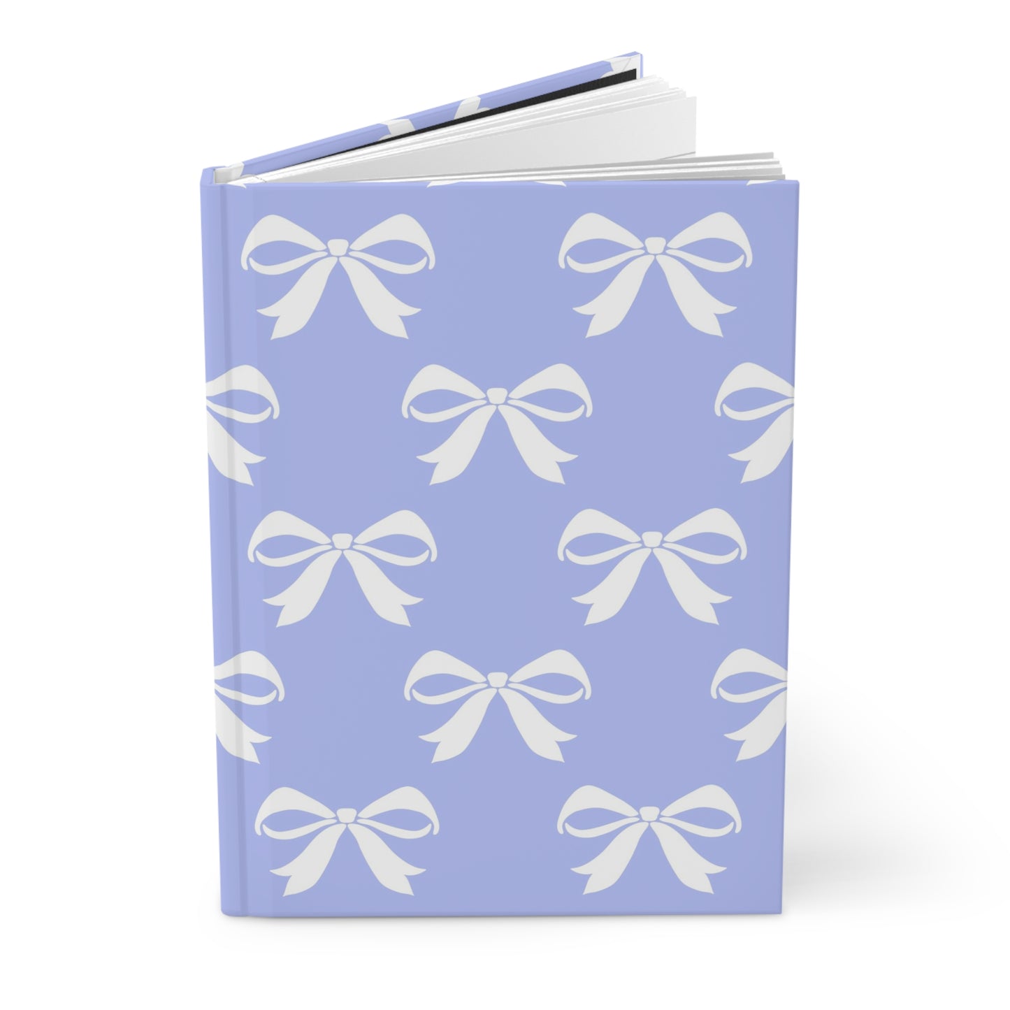 Hardcover Journal Matte Girlie Bow Blue Solid
