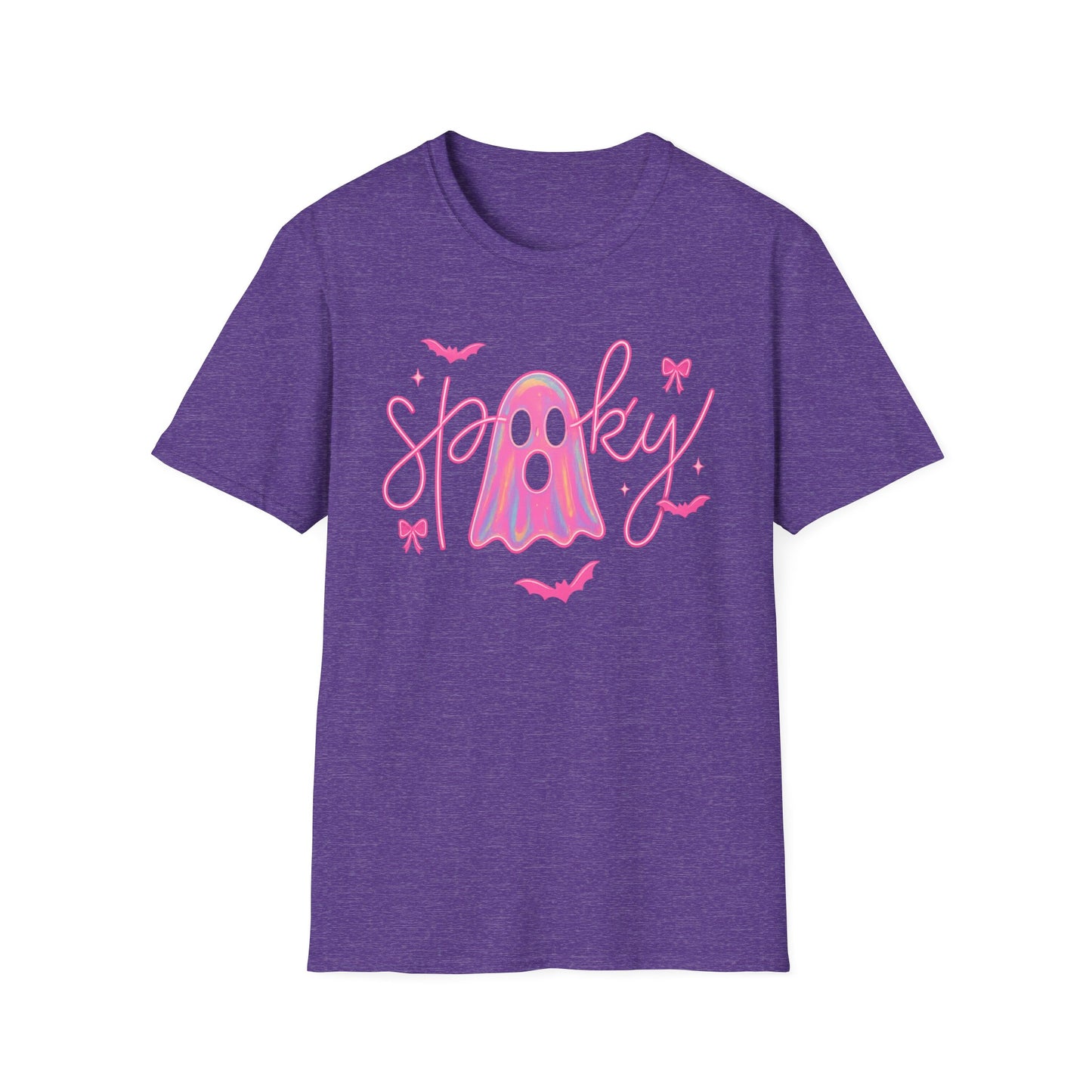 Spooky Pink Ghost Unisex Softstyle T-Shirt
