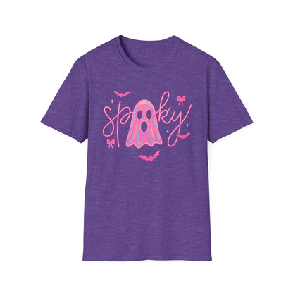 Spooky Pink Ghost Unisex Softstyle T-Shirt