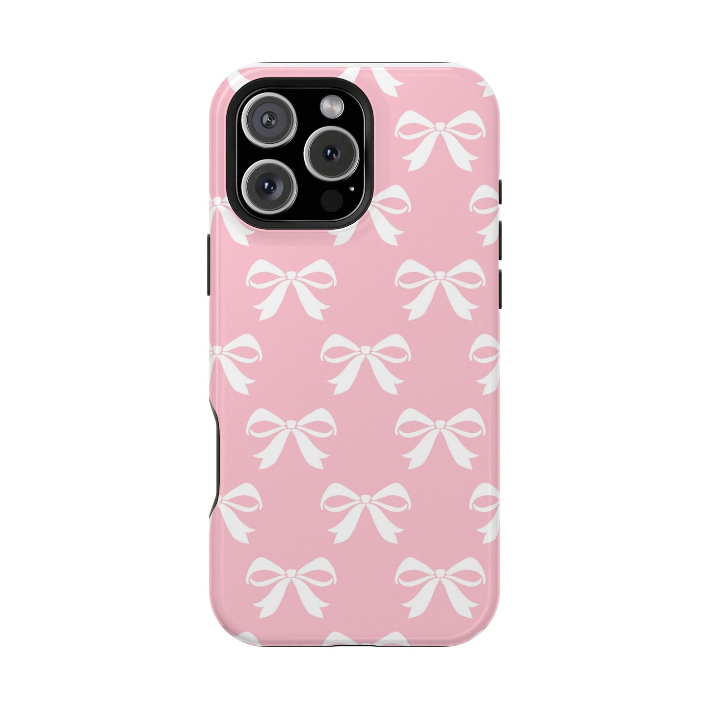 Magnetic Tough Cases Girlie Bow Pink Solid