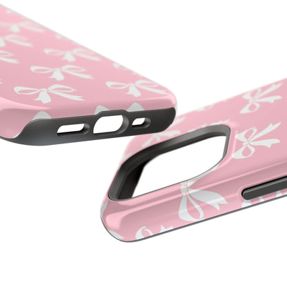 Magnetic Tough Cases Girlie Bow Pink Solid