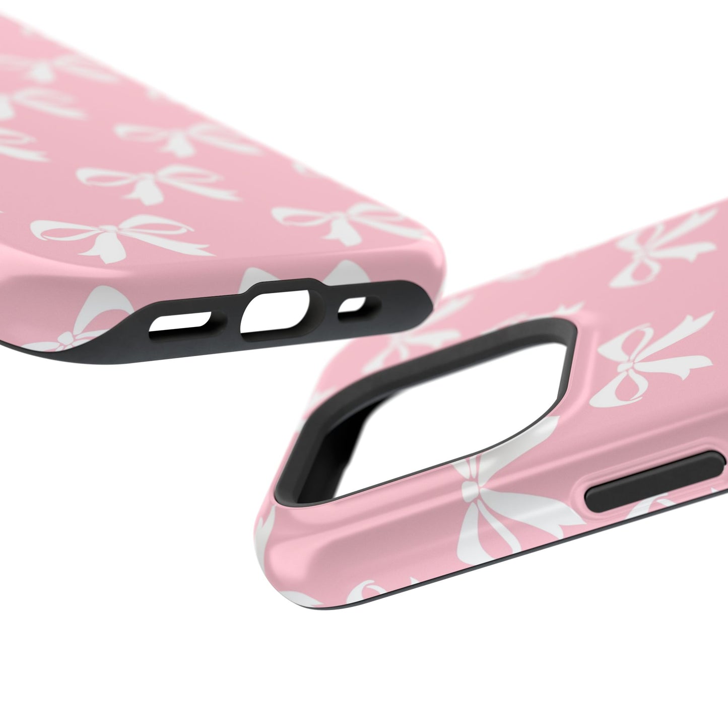 Magnetic Tough Cases Girlie Bow Pink Solid