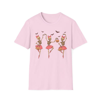 Ballerina Skeleton Unisex Softstyle T-Shirt