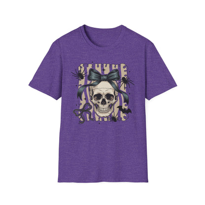 Skull Coquette Bow Unisex Softstyle T-Shirt