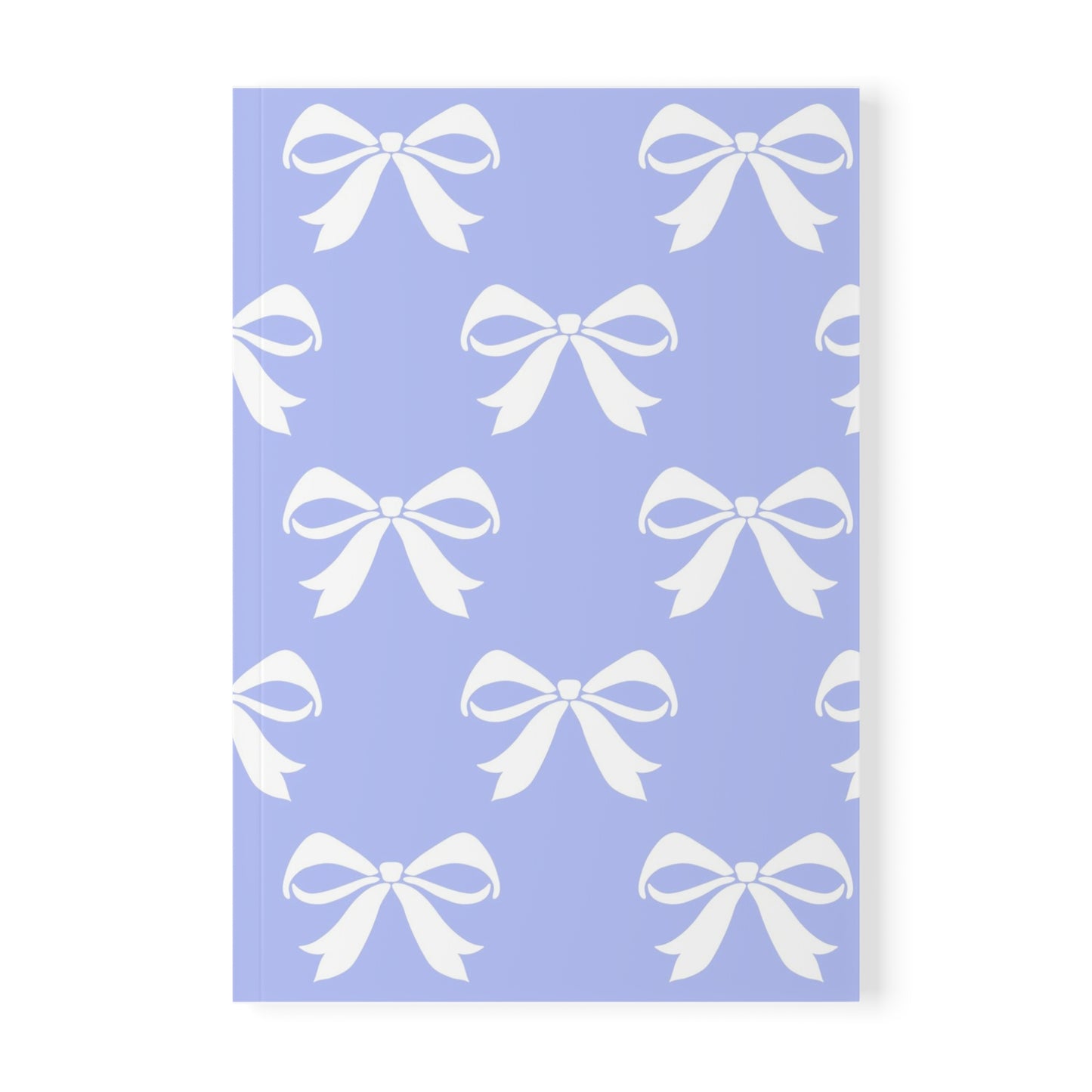 Softcover Notebook, A5 Girlie Bow Blue Solid