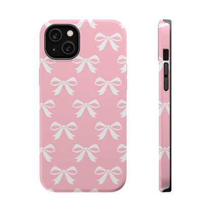 Magnetic Tough Cases Girlie Bow Pink Solid