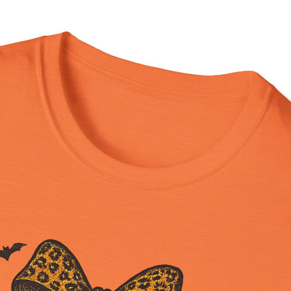 Leopard Bow Pumpkins Unisex Softstyle T-Shirt