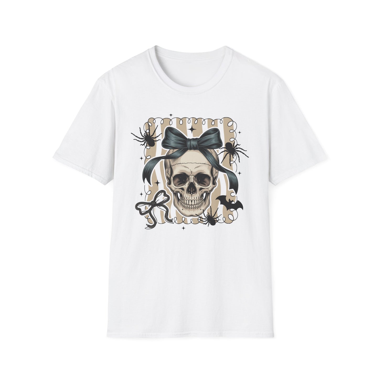 Skull Coquette Bow Unisex Softstyle T-Shirt