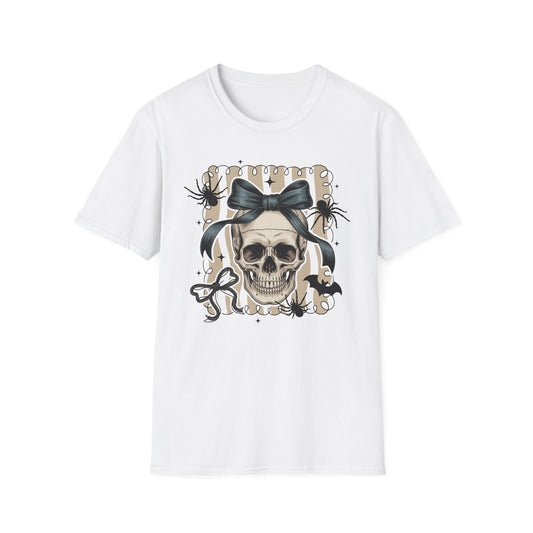 Skull Coquette Bow Unisex Softstyle T-Shirt
