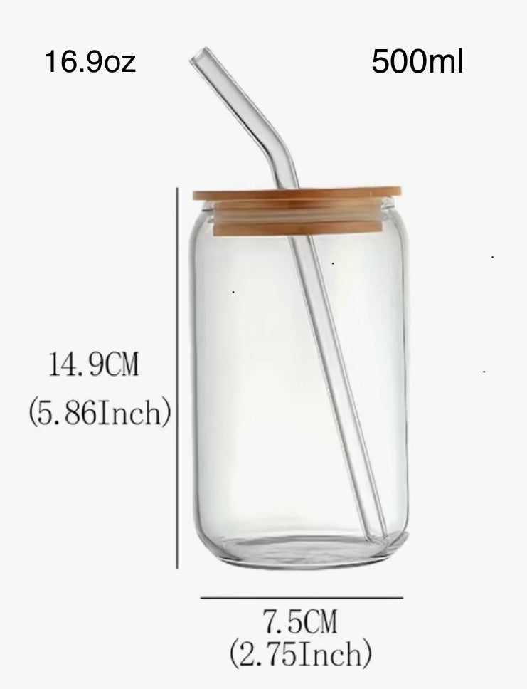 Smiley Face Drinking Glass With Lid & Straw - Southern Chic Magnolias, LLC