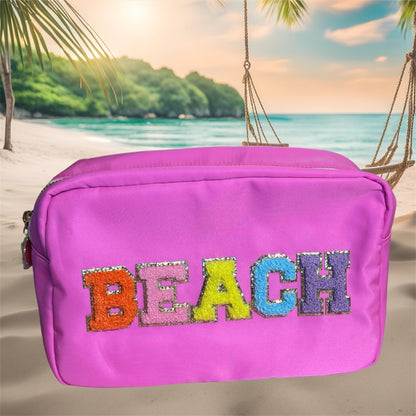 Pink Beach Patch Bag