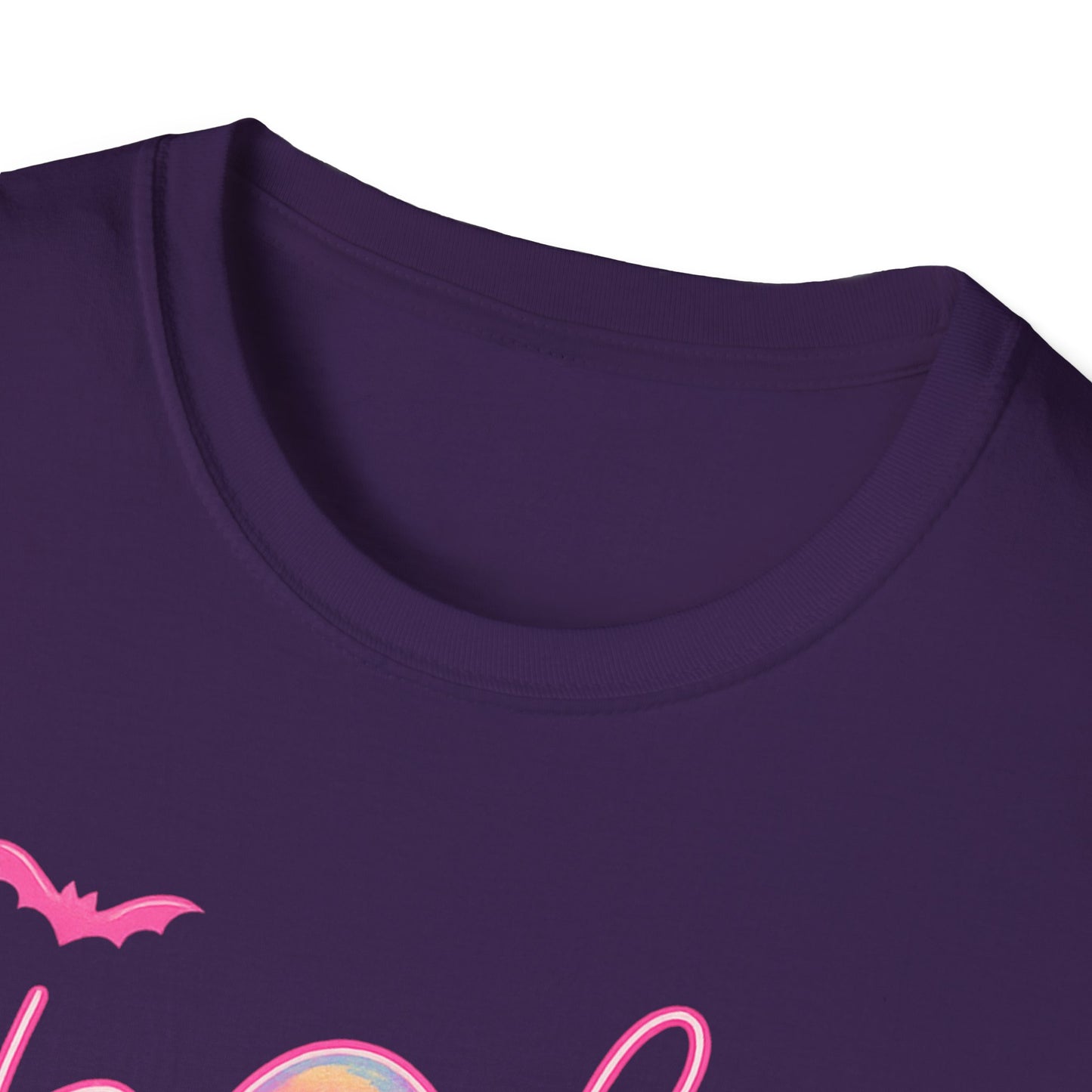 Spooky Pink Ghost Unisex Softstyle T-Shirt