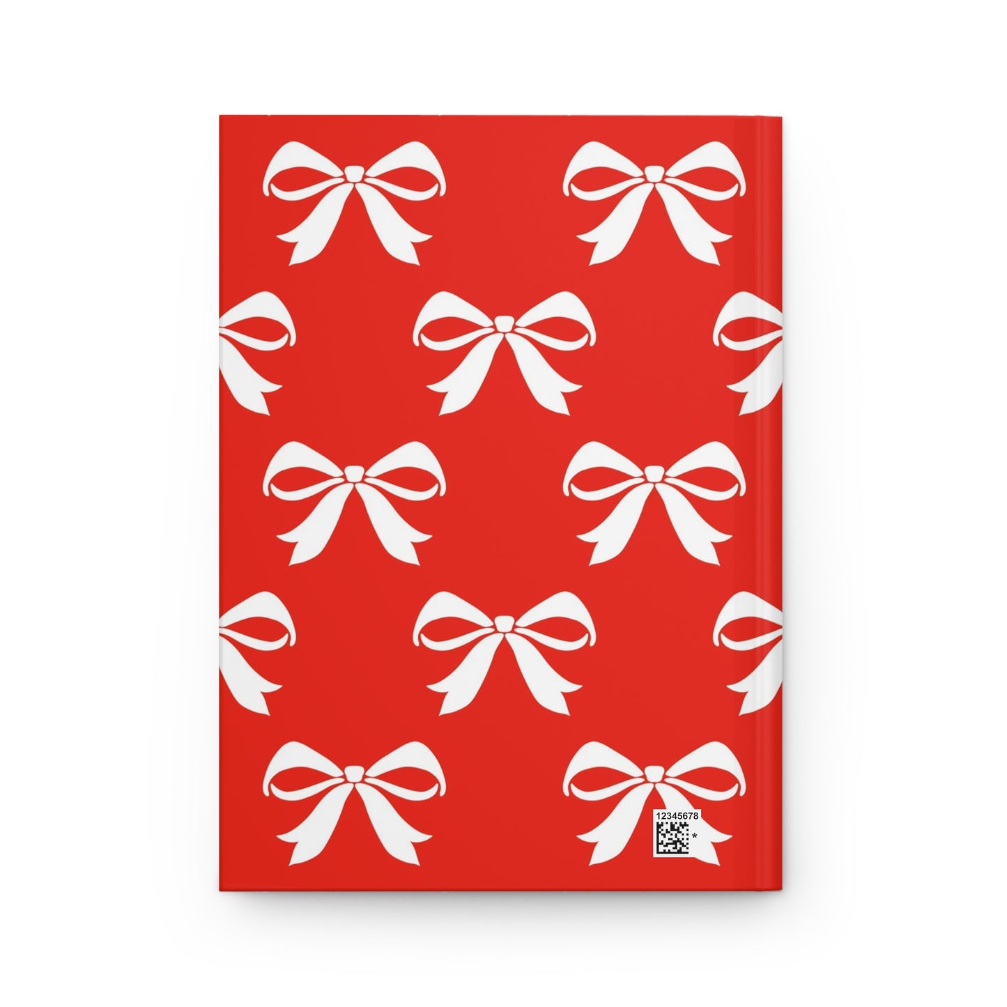 Hardcover Journal Matte Girlie Bow Red Solid
