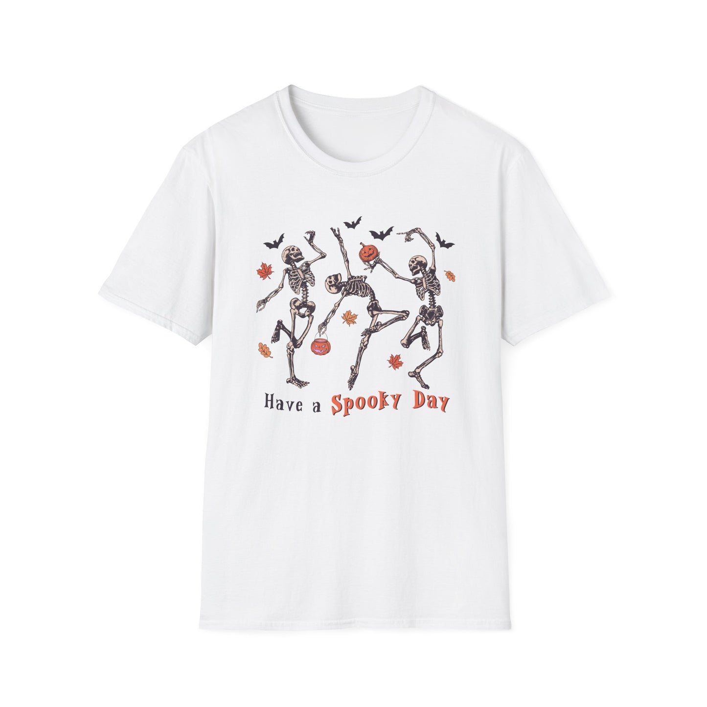 Skeleton Spooky Day Unisex Softstyle T-Shirt