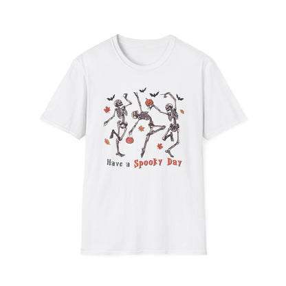 Skeleton Spooky Day Unisex Softstyle T-Shirt