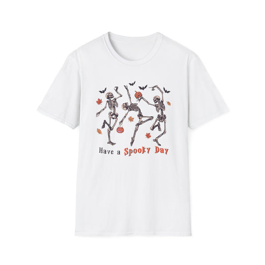 Skeleton Spooky Day Unisex Softstyle T-Shirt