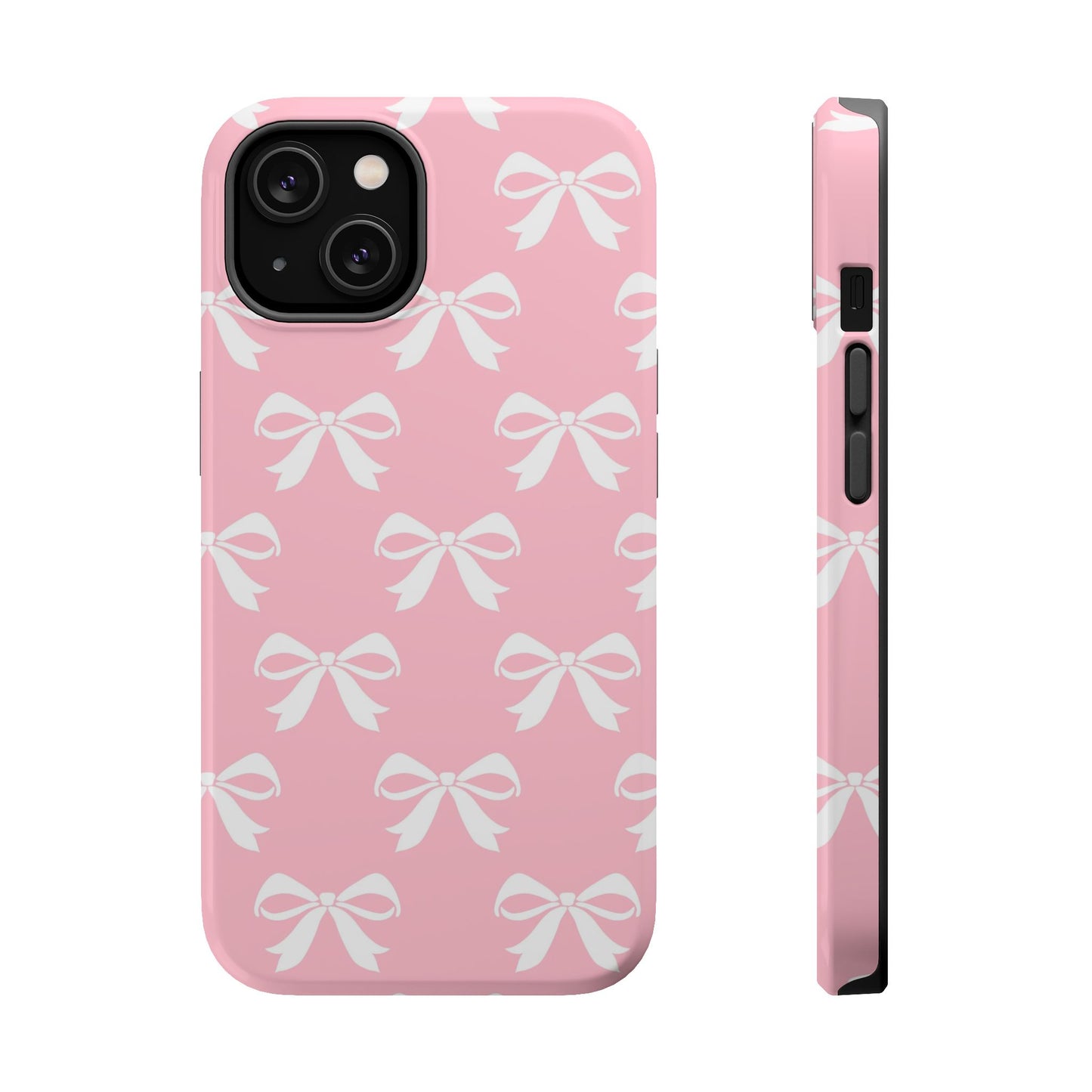 Magnetic Tough Cases Girlie Bow Pink Solid