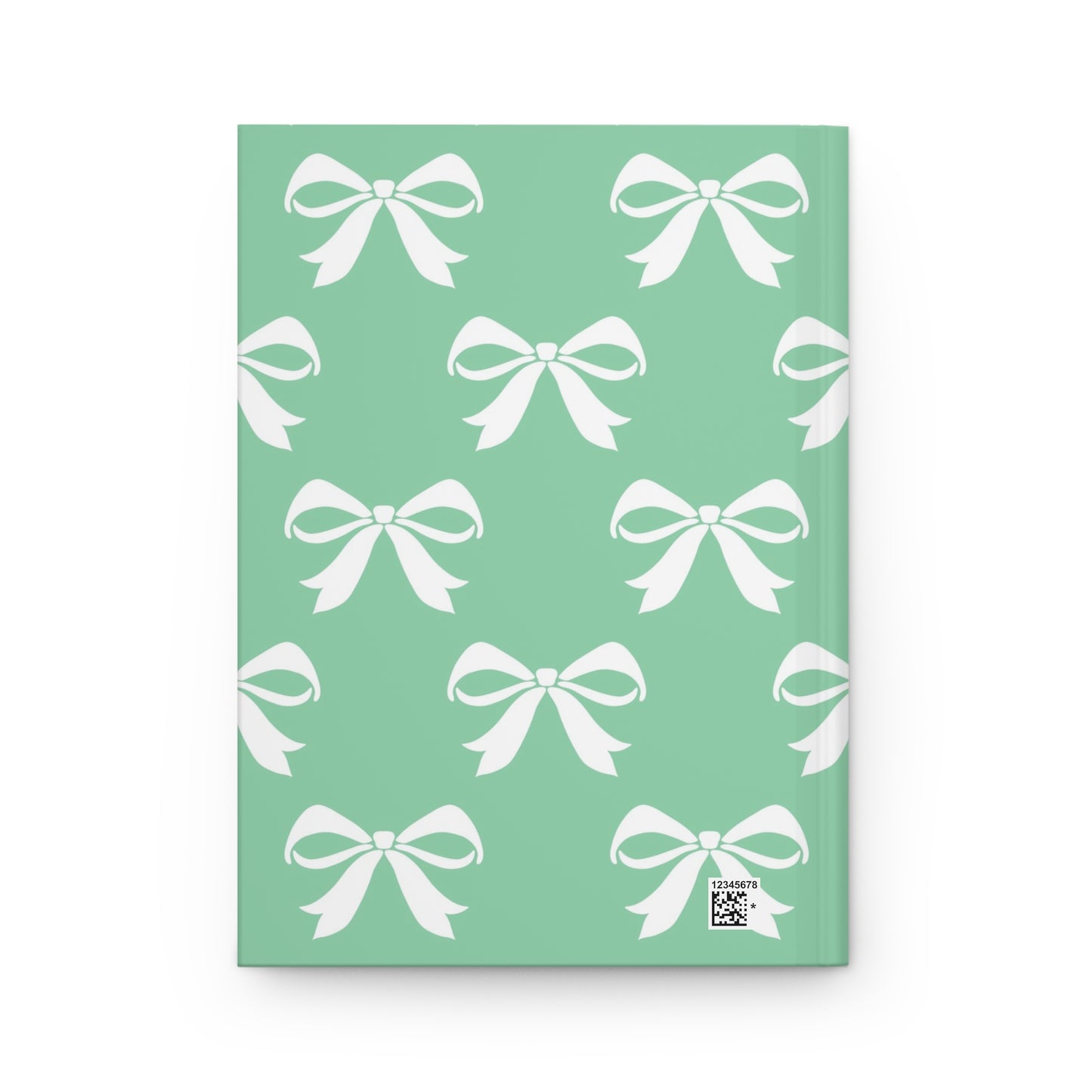 Hardcover Journal Matte Girlie Bow Green Solid