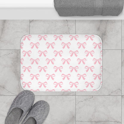 Bath Mat Girlie Bow Pink