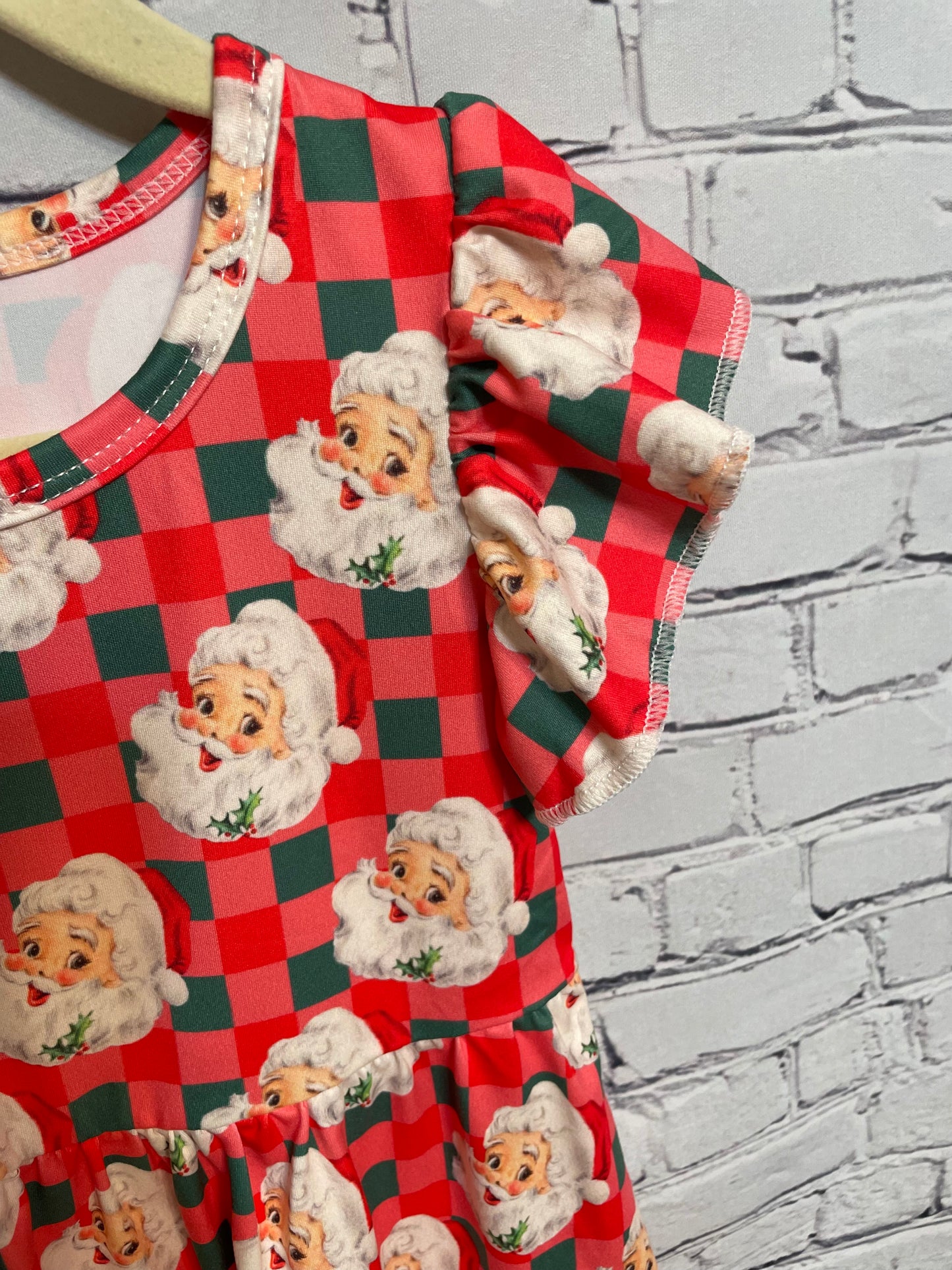 Baby Girls Christmas Santa Pearl Dress - Southern Chic Magnolias, LLC