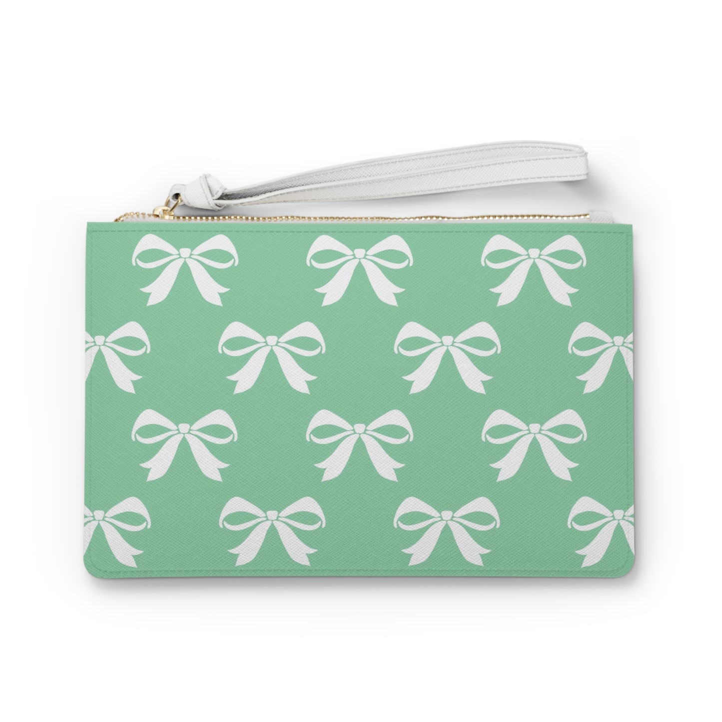 Clutch Bag Girlie Bow Green Solid